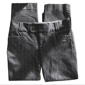 Banana Republic Sloan fit stretch navy white pinstripe women’s ankle trousers 0